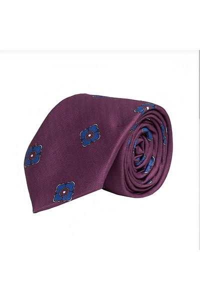 CROATE Purple Soft Cotton Fabric Tie