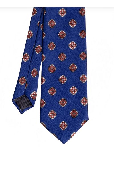 CROATE Blue Soft Cotton Fabric Tie