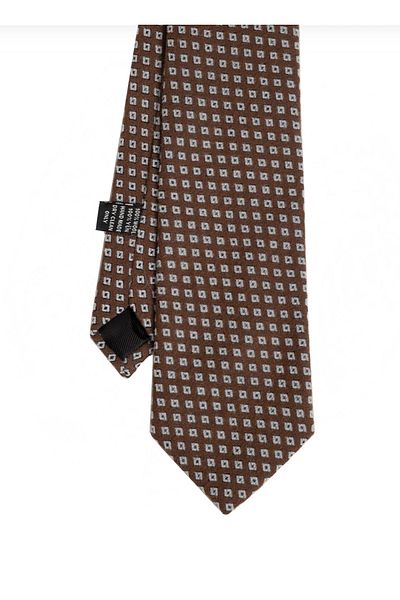 CROATE Brown Soft Cotton Fabric Tie
