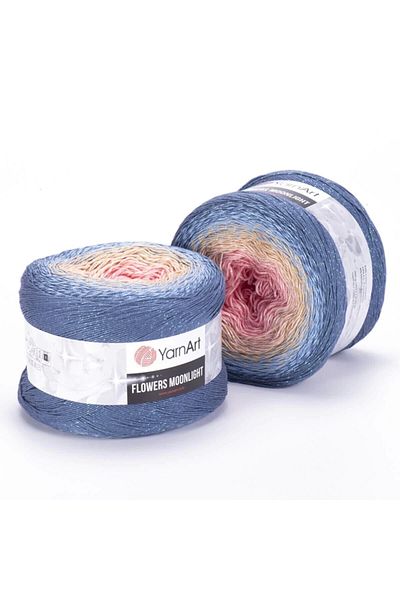 Yarnart Flowers Moonlight - Glitter, Μαρμάρινο Πλεκτό στο χέρι Ebruli-3262
