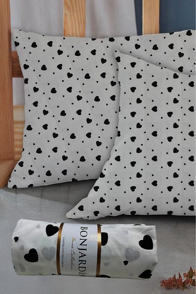 BONJARDİNHOME Double Fitted Sheet & Two Pillow Cases