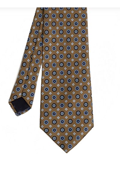 CROATE Dark Cream Soft Cotton Fabric Tie