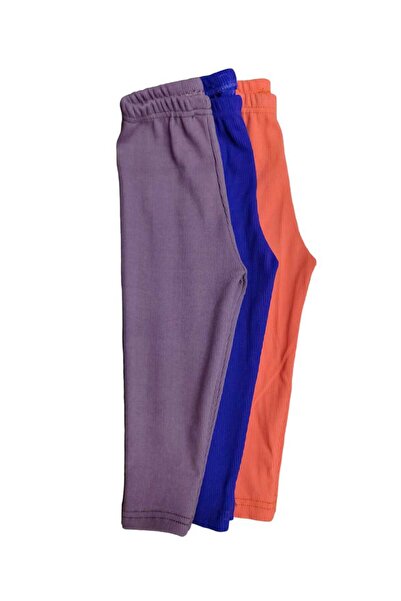 Fun Berat Moda Kız - Erkek Çocuk Tayt Tam Kalıp 3 Lü Bebek Taytı Karisik Renk...