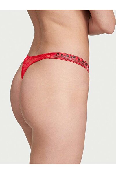Victoria's Secret Yumuşak Dantelli Işıltılı Askılı Tanga Külot
