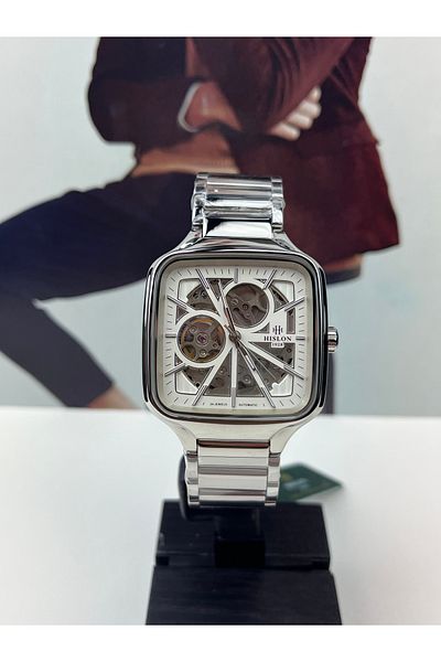 Hislon Automatic Men's Wristwatch 3 Atm Waterproof with 3 Years Warranty-Sd166S-02Ss
