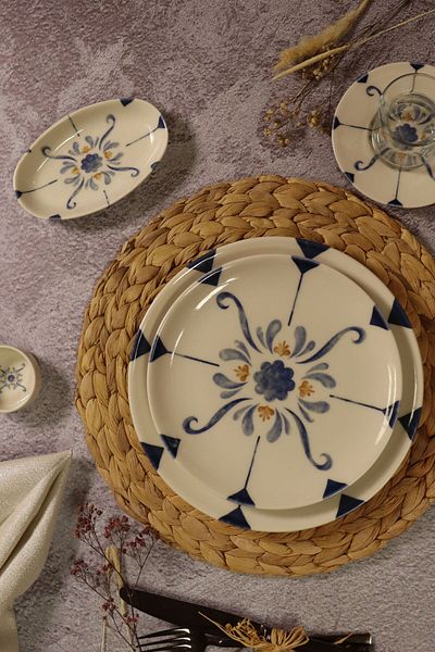PORLINE Myron 30 Piece Porcelain Breakfast Set for 6