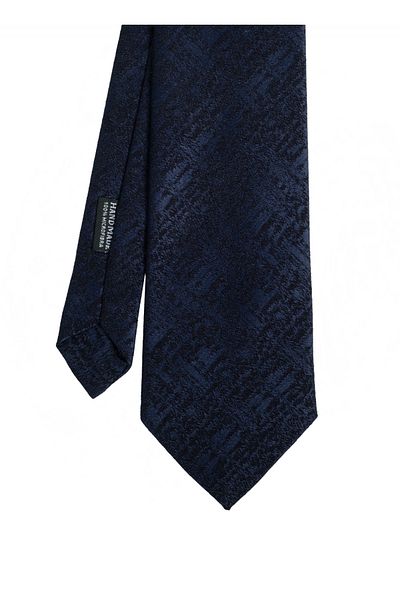 CROATE Navy Blue Soft Cotton Fabric Tie