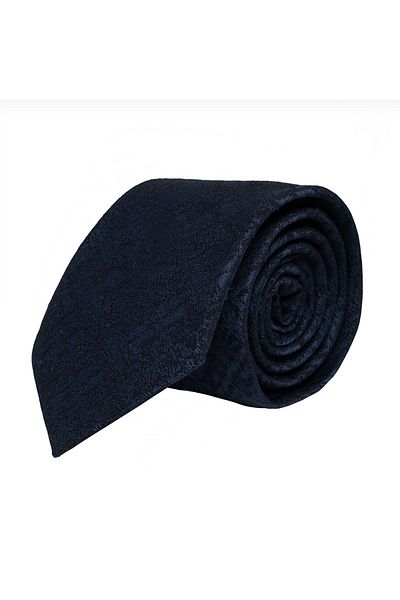 CROATE Navy Blue Soft Cotton Fabric Tie