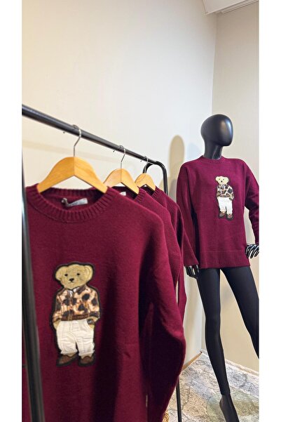 BORDO DOKUMA AYICIK KAZAK TEDDY KAZAK