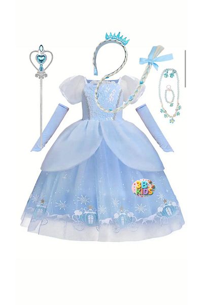3b kids costum perucă prințesă cenușăreasa