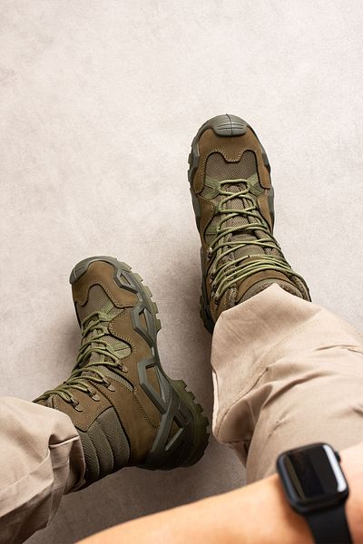 SINGLE SWORD SS603 Αδιάβροχο Lace-up Tactical/Outdoor Winter Military Long Khaki Desert Boots