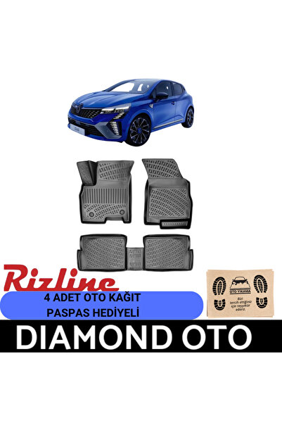 Rizline Renault Clio 5 3d havuzlu paspas ve bagaj havuzu 2019-2020-2021-2022-...