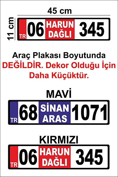 Arzuca Konsept Kişiye Özel Ahşap Dekor Plaka | Araba Plaka | Isimli Plaka | C...