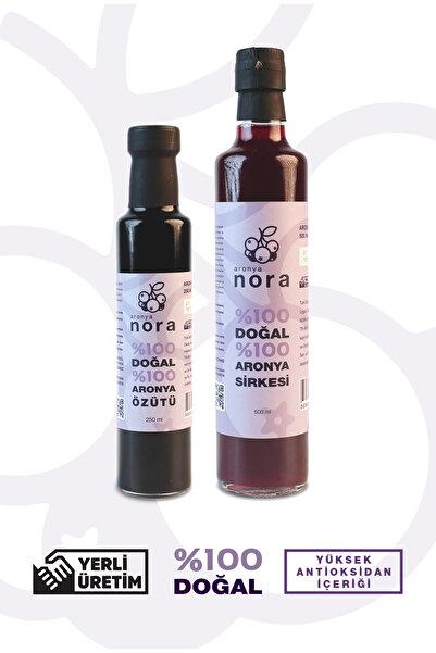Aronya Nora Aronya Sirkesi 500ml + Aronya Özütü 250ml Sağlık Seti