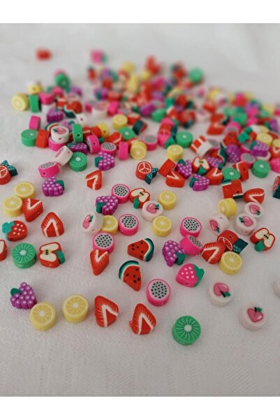 312 KONSEPT Figurine de fructe mixte margele Fimo 50 buc