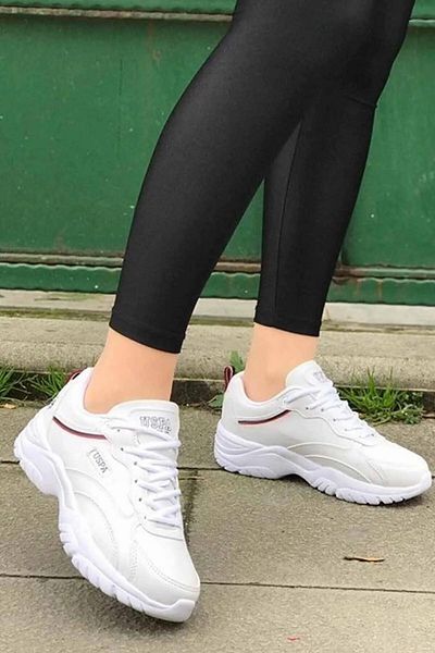 U.S. Polo Assn. Us Polo Assn Women's High Sole Sneakers Tracey Women's Casual Sports Shoes 101392312White