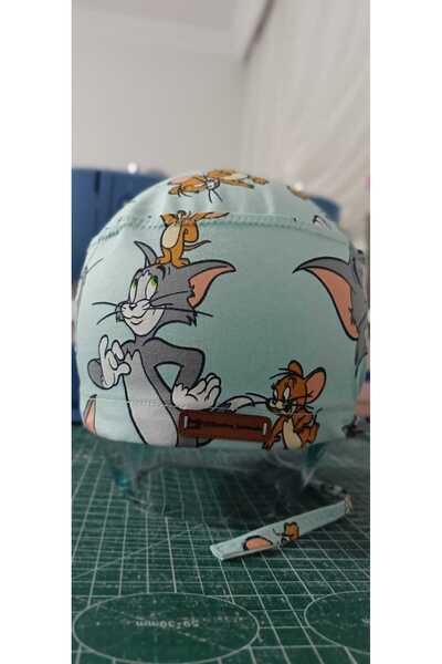 goncoofis Tom& Jerry 2 Cerrahi Bone Organik %100 Pamuklu Likralı Süprem