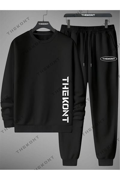 THEKONT ΑΝΔΡΙΚΟ ΣΕΤ ΦΟΡΜΑΣ ΜΑΥΡΟ TKNT2 PRINTED ZERO NECK