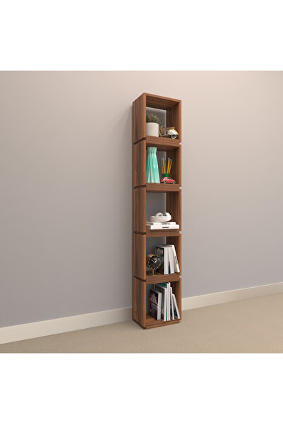 RAFKESTİR Periskop Suntalam Kitaplık ( 32 X 167 Cm ) Hareli Ceviz (mat)