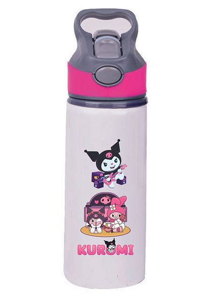 DKDZ SHOP Kuromi Printed Metal Drinker with Straw - 029