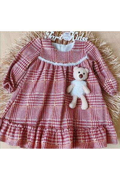 MODA Girl's Dress with Teddy Bear