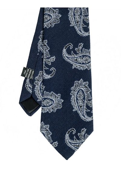 CROATE Soft Cotton Fabric Tie with Shawl Pattern