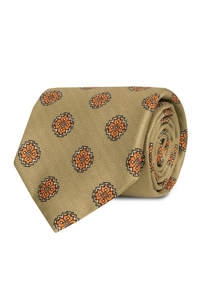 CROATE Cream Soft Cotton Fabric Tie