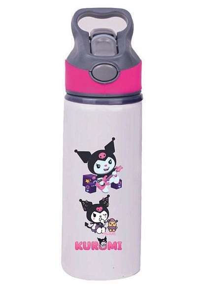 DKDZ SHOP Kuromi Printed Metal Drinker with Straw - 027