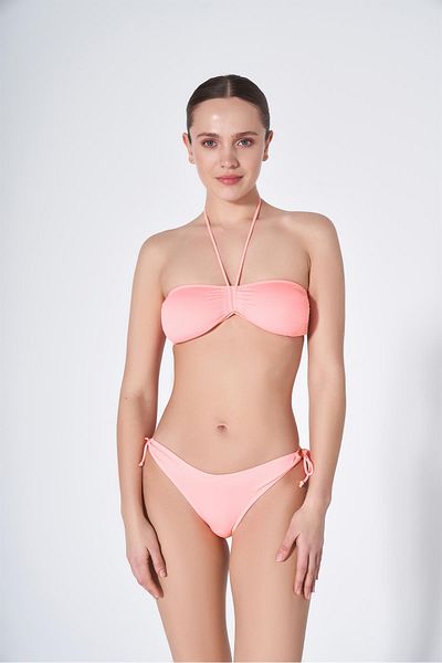 HAREM SUARE Powder Pink Pontoise Strapless Bikini Set