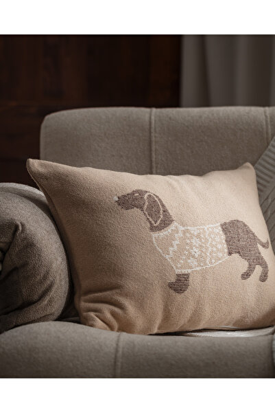 Madame Coco Liseré Throw Pillow Cover - Beige/Coffee - 35X50 cm