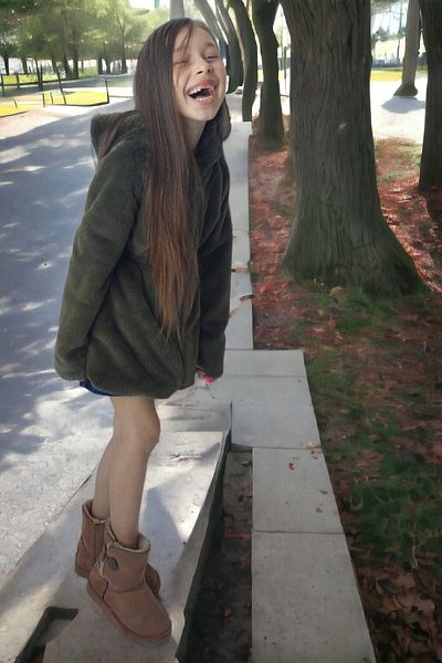 LEON CLUB Girl's Elastic Waist Plush Coat (You Can Prefer to the Size Table That You See)