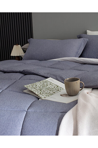 Madame Coco Meleni Tek Kişilik Comforter Set - İndigo