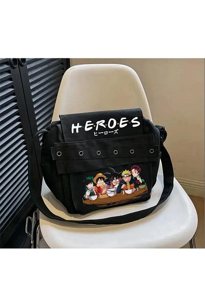 Touz Moda Heroes Best Friend Night Date τυπωμένη τσάντα Messenger