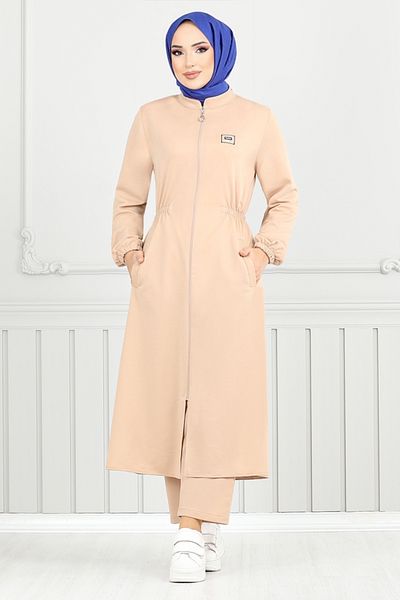 ModaMerve Hijab Set with Rigging Detail 9115Pl940-M Vision