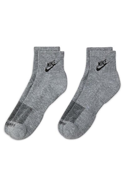 Nike Чорапи до глезена с възглавнички Everyday Plus, 2 чифта, сиви