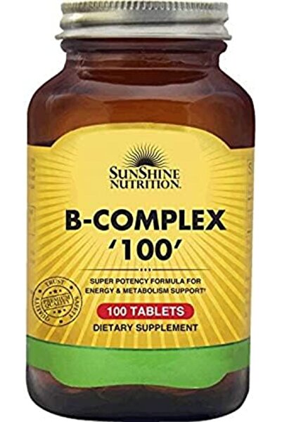 Sunshine Nutrition أقراص فيتامين ب المركب للتغذية 100 قرص