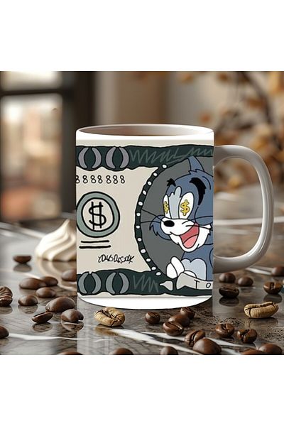 Evion Cartoon Characters Within Dollar 3D Print Porcelain Mug Mug - Gift Mug - Printed Mug