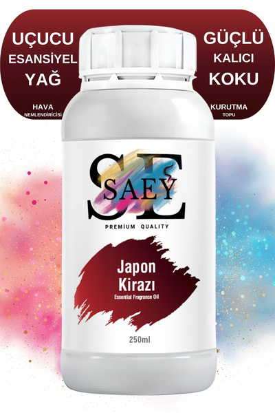 SAEY Japon Kirazı Esansiyel Uçucu Koku Yağ Buhurdanlık Yağı Difüzör Esansı Ho...