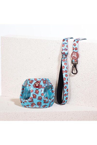 Pawstar Bears Leash & Air-Mesh Kedi Köpek Tasma ve Gezdirme Kayışı Seti Tasma Seti