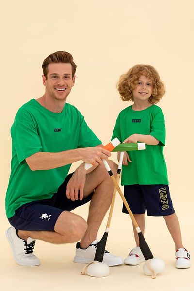 U.S. Polo Assn. Μπλουζάκι με στάμπα πράσινο αγόρι