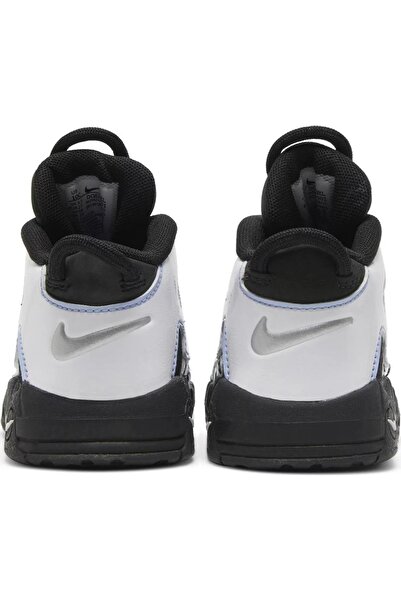 Nike Uptempo Air More з натуральної шкіри чорні кросівки з гумовим шнурком на щиколотці
