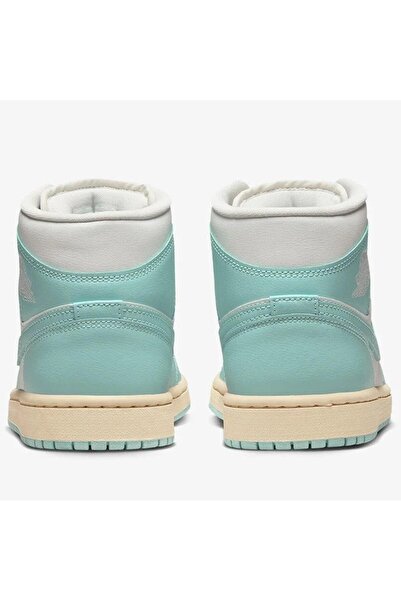Nike Air Jordan 1 Mid Unisex Leather Sneaker Hakiki Deri Bilekli Günlük Spor Ayakkabı Yeşil