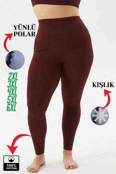 Zec Style Jambiere sport din lână pentru recuperare de mărime mare - cu nervuri, tricotate, cu talie elastică