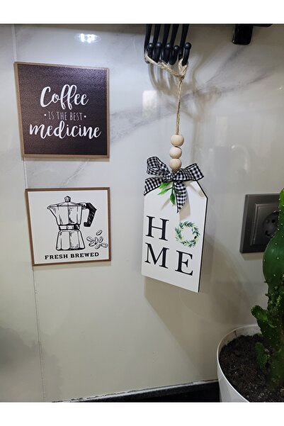 rosfloa rf İskandinav Tarz HOME Kahve Köşesi Mutfak Dolap Balkon Duvar & Mini Kapı Süsü