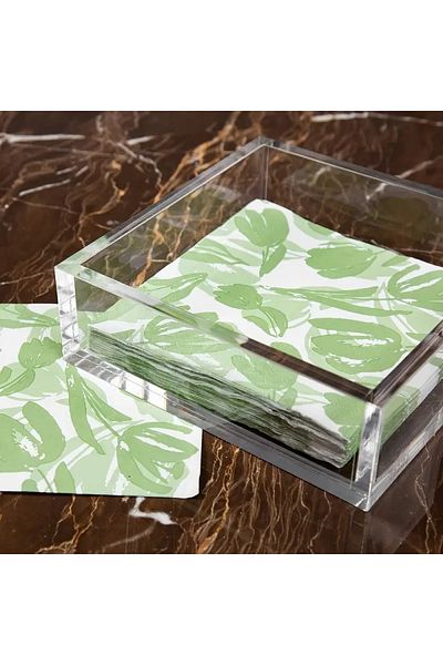 Pleksi Marketi Acrylic Cocktail Napkin Holder Crystal Clear - Clear & Decorative Design