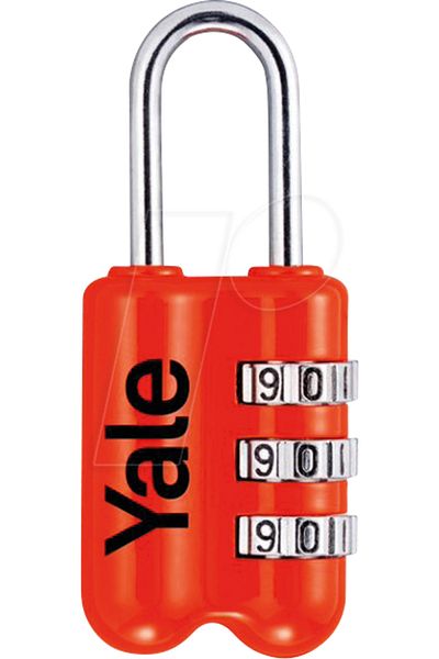 Yale Travel padlock 23mm Steel Red