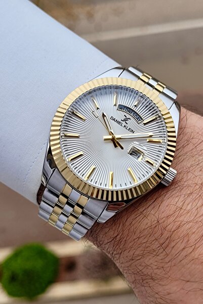 Daniel Klein Sarı Silver Renk 24 Ay Garantili 42 mm Fonksiyonlu Erkek Kol Saati