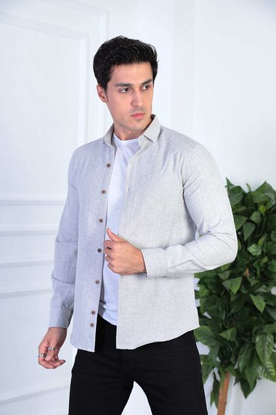 jack carisma Ανοιχτό Giri Flannel Thin Lumberjack Slim Fit πουκάμισο