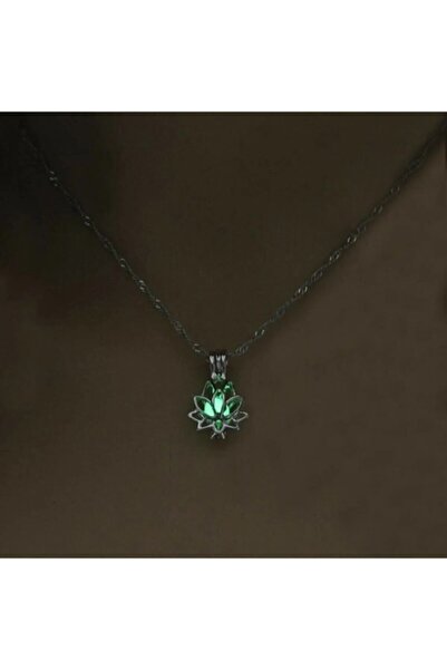 Işıl Işıl يتوهج في الظلام قلادة زهرة اللوتس قلادة زهرة اللوتس قلادة، لوتس متوهجة