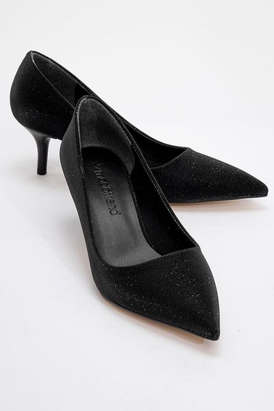 Ccway Black Pointed Toe Women's Stiletto - Sim